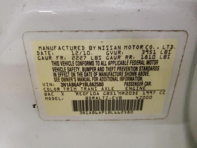 3N1AB6AP1BL662580 - 2011 NISSAN SENTRA 2.0 WHITE photo 12