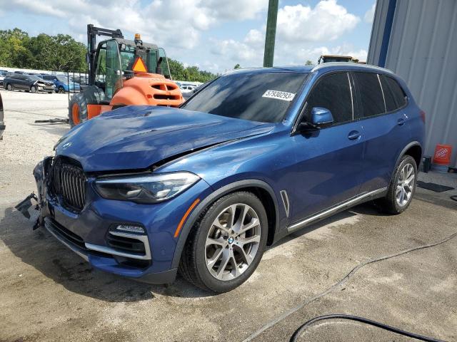 5UXCR6C55KLL13459 - 2019 BMW X5 XDRIVE40I BLUE photo 1
