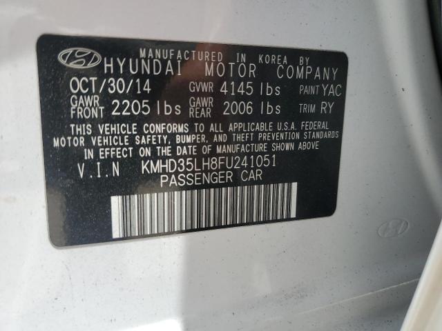 KMHD35LH8FU241051 - 2015 HYUNDAI ELANTRA GT WHITE photo 12