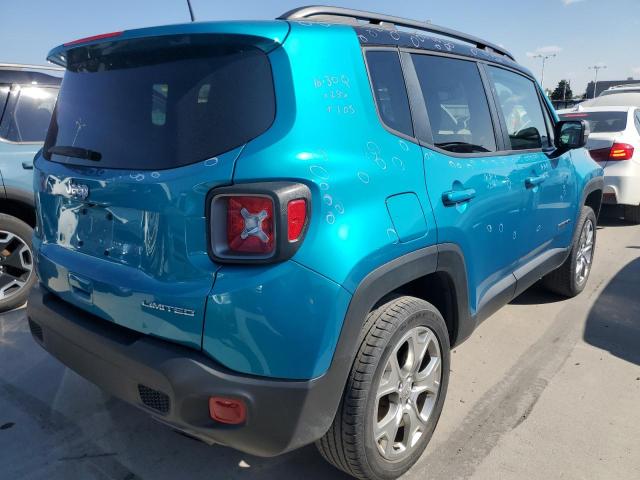 ZACNJBD13LPL88726 - 2020 JEEP RENEGADE LIMITED TURQUOISE photo 3