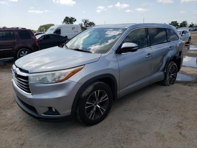 5TDKKRFH8GS502511 - 2016 TOYOTA HIGHLANDER XLE Plata foto 1
