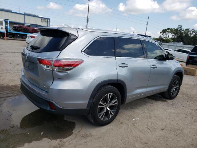 5TDKKRFH8GS502511 - 2016 TOYOTA HIGHLANDER XLE Plata foto 3