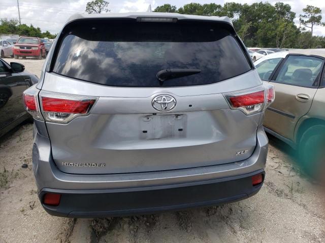 5TDKKRFH8GS502511 - 2016 TOYOTA HIGHLANDER XLE Plata foto 6