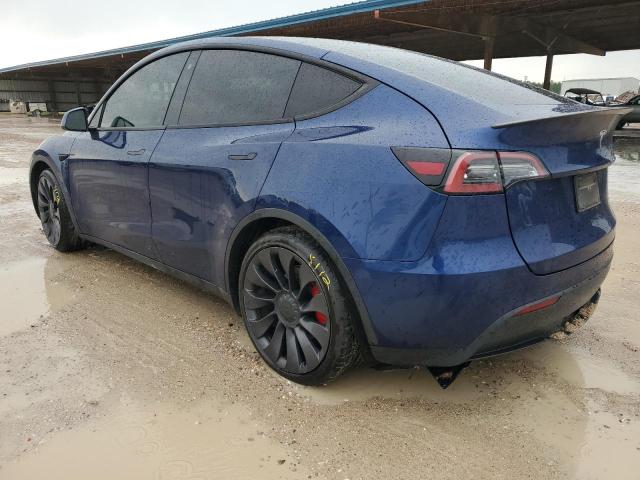 7SAYGDEF7NF392196 - 2022 TESLA MODEL Y BLUE photo 2