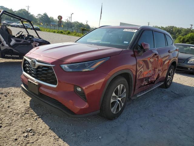 5TDGZRAH4NS551310 - 2022 TOYOTA HIGHLANDER XLE Կարմիր լուսանկար 1