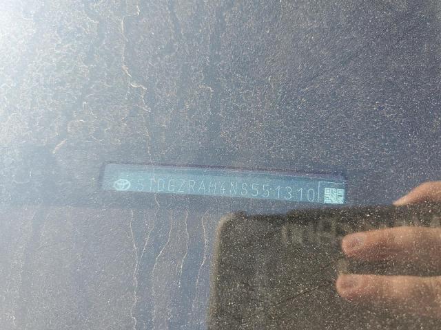 5TDGZRAH4NS551310 - 2022 TOYOTA HIGHLANDER XLE Կարմիր լուսանկար 13