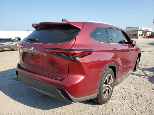 5TDGZRAH4NS551310 - 2022 TOYOTA HIGHLANDER XLE Կարմիր լուսանկար 3