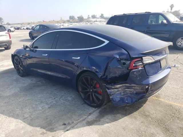 5YJ3E1EB7KF442471 - 2019 TESLA MODEL 3 BLUE photo 2