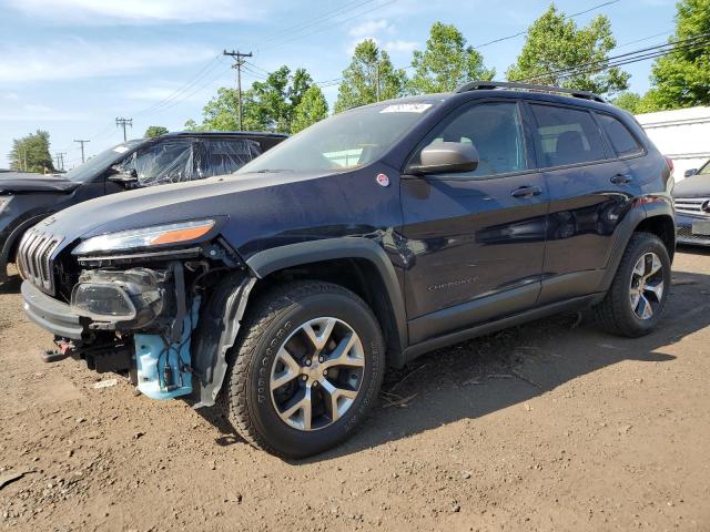 1C4PJMBSXEW277146 - 2014 JEEP CHEROKEE TRAILHAWK BLUE photo 1