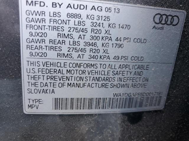 WA1DGAFE5DD017181 - 2013 AUDI Q7 PRESTIGE GRAY photo 14