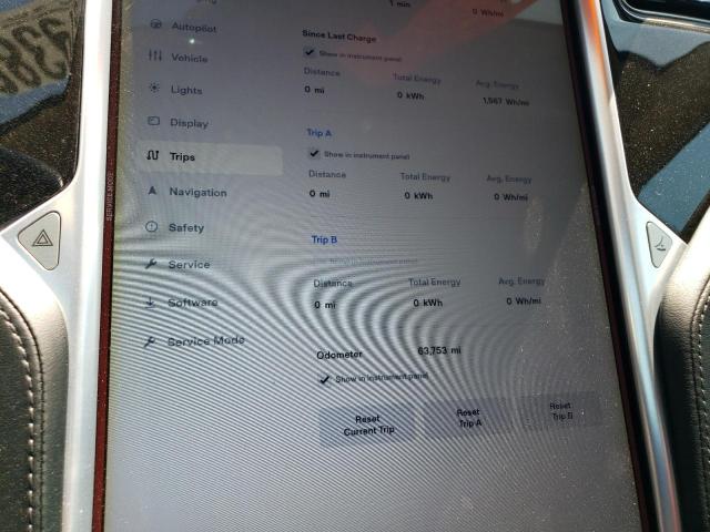 5YJSA1E25GF123858 - 2016 TESLA MODEL S Կապույտ լուսանկար 9