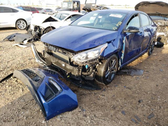 3KPF34AD3ME409570 - 2021 KIA FORTE GT LINE BLUE photo 2