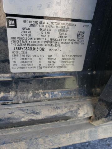 LRBFXCSA0LD151302 - 2020 BUICK ENVISION ESSENCE أسود صورة 13