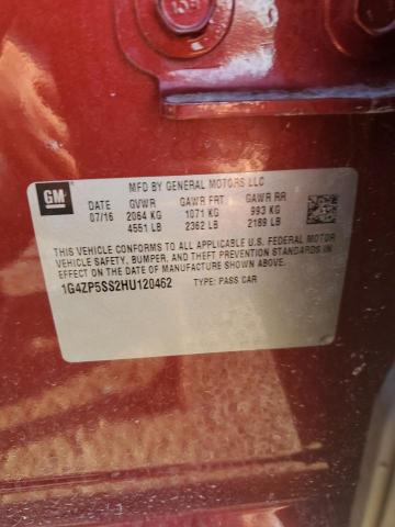 1G4ZP5SS2HU120462 - 2017 BUICK LACROSSE ESSENCE მუქწითელი ფოტო 13