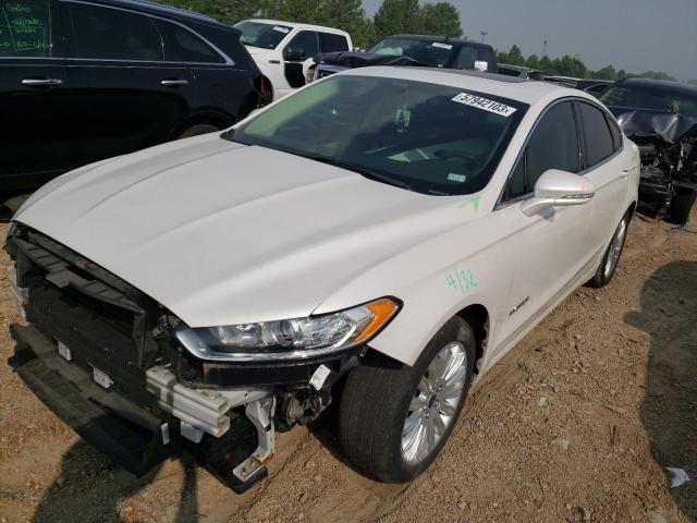 3FA6P0LU9DR201606 - 2013 FORD FUSION SE HYBRID WHITE photo 1