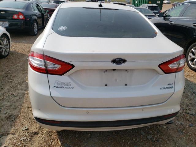 3FA6P0LU9DR201606 - 2013 FORD FUSION SE HYBRID WHITE photo 6