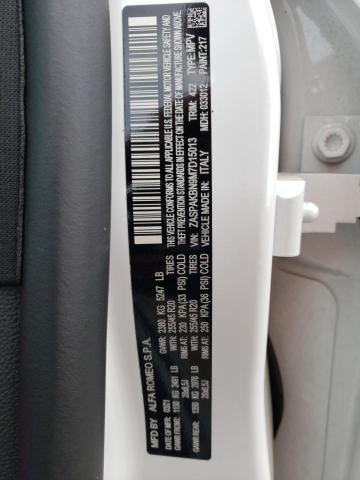 ZASPAKBN9M7D15013 - 2021 ALFA ROMEO STELVIO TI WHITE photo 12