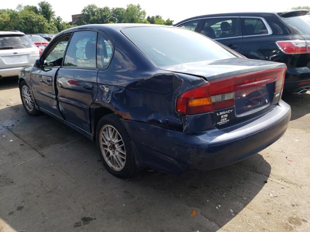 4S3BE635937211004 - 2003 SUBARU LEGACY L BLUE photo 2