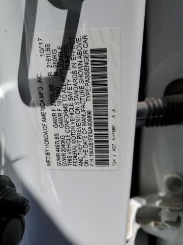 19UUB1F56JA009898 - 2018 ACURA TLX TECH WHITE photo 12