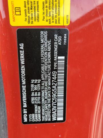 WBA3V7C59G5A27449 - 2016 BMW 428 I SULEV RED photo 12