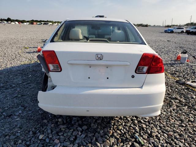 1HGES16335L019818 - 2005 HONDA CIVIC DX VP თეთრი ფოტო 6