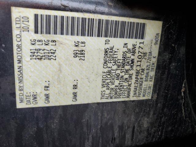 1N4AL2AP4BC110771 - 2011 NISSAN ALTIMA BASE Gri fotoğraf 12