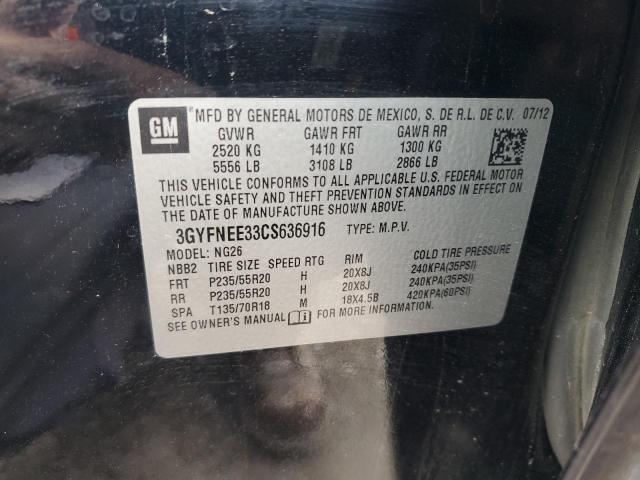 3GYFNEE33CS636916 - 2012 CADILLAC SRX PERFORMANCE COLLECTION Қара фото 14