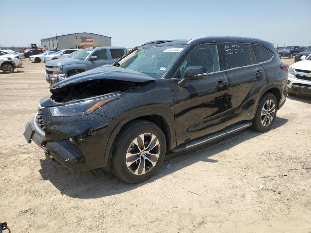 5TDGZRAH8NS117519 - 2022 TOYOTA HIGHLANDER XLE Սև լուսանկար 1