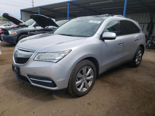 5FRYD4H80FB009282 - 2015 ACURA MDX ADVANCE SILVER photo 1