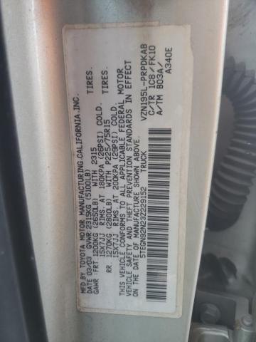 5TEGN92N23Z229152 - 2003 TOYOTA TACOMA DOUBLE CAB PRERUNNER SILVER photo 13