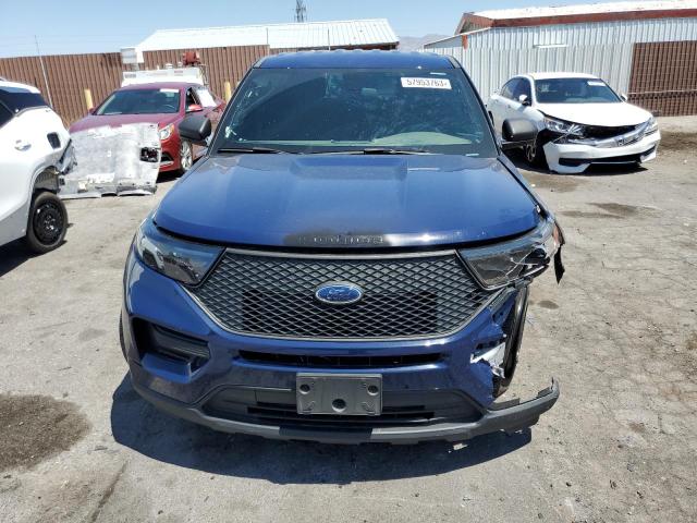 1FM5K8AB1MGA86992 - 2021 FORD EXPLORER POLICE INTERCEPTOR BLUE photo 5