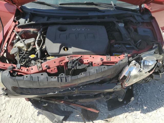 2T1BU4EE2AC446375 - 2010 TOYOTA COROLLA BASE BURGUNDY photo 11