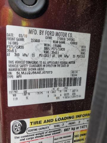 5LMJJ2J56AEJ07073 - 2010 LINCOLN NAVIGATOR BURGUNDY photo 14