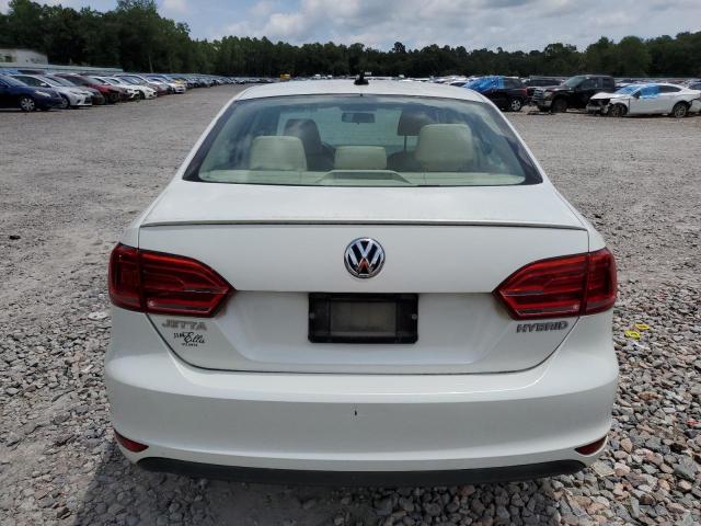 3VW637AJ5DM252649 - 2013 VOLKSWAGEN JETTA HYBRID WHITE photo 6