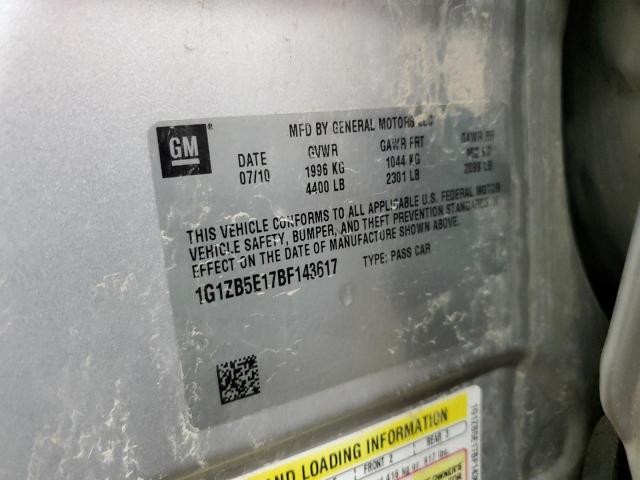 1G1ZB5E17BF143617 - 2011 CHEVROLET MALIBU LS1 LS SILVER photo 13