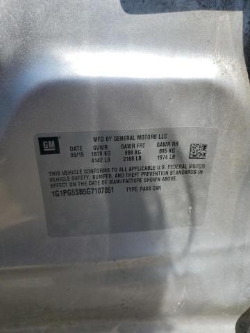 1G1PG5SB5G7107061 - 2016 CHEVROLET CRUZE LIMI LTZ SILVER photo 12