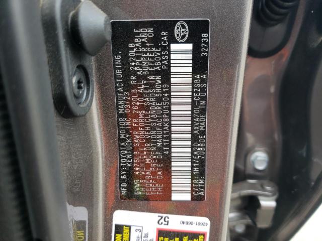 4T1T11AK8PU150419 - 2023 TOYOTA CAMRY SE NIGHT SHADE CHARCOAL photo 12
