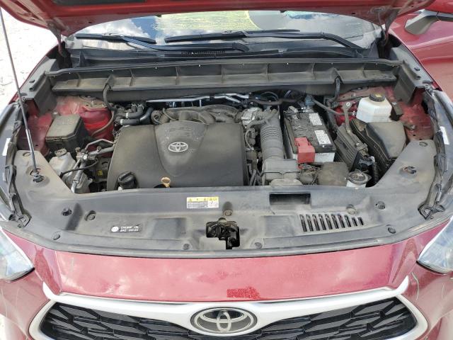 5TDGZRAH7NS100047 - 2022 TOYOTA HIGHLANDER XLE RED photo 12