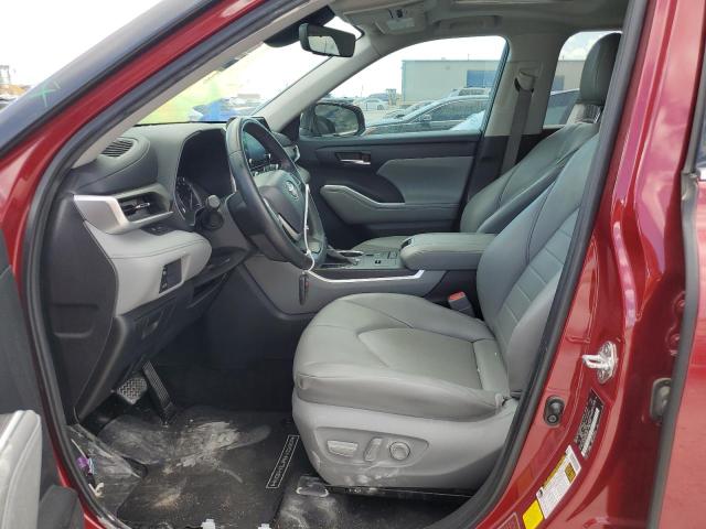 5TDGZRAH7NS100047 - 2022 TOYOTA HIGHLANDER XLE RED photo 7