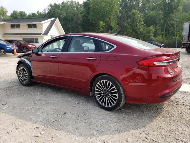 3FA6P0HD3JR201959 - 2018 FORD FUSION SE RED photo 2