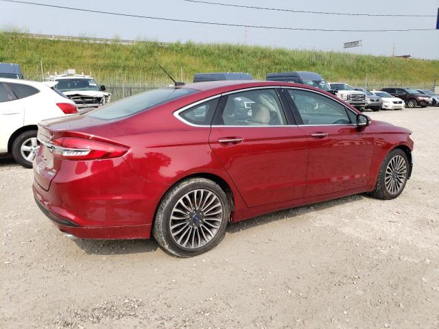 3FA6P0HD3JR201959 - 2018 FORD FUSION SE RED photo 3