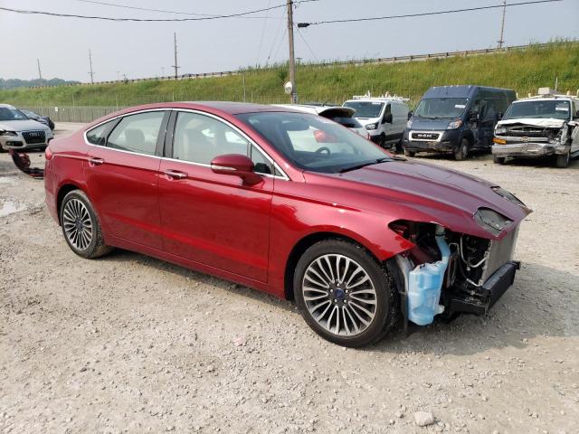 3FA6P0HD3JR201959 - 2018 FORD FUSION SE RED photo 4