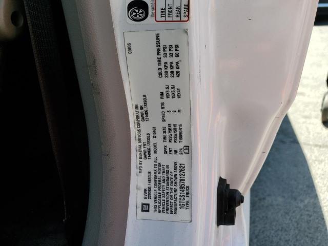 1GTCS149578127621 - 2007 GMC CANYON WHITE photo 12