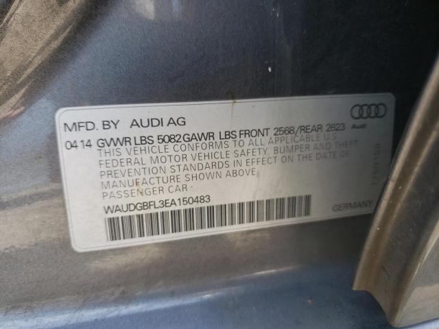 WAUDGBFL3EA150483 - 2014 AUDI S4 PREMIUM PLUS GRAY photo 12