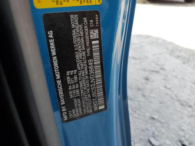 WBS1J5C53JVD36649 - 2018 BMW M2 BLUE photo 12