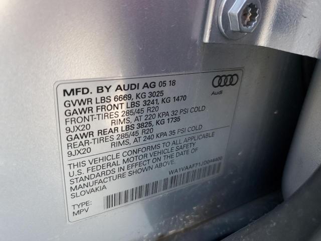 WA1VAAF71JD044400 - 2018 AUDI Q7 PRESTIGE 灰色 照片 12