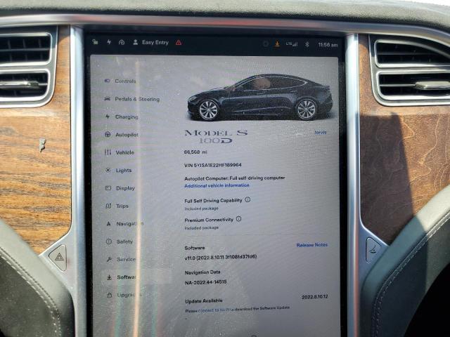 5YJSA1E22HF189964 - 2017 TESLA MODEL S Գրաֆիտ լուսանկար 9