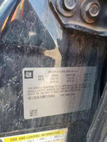1G1ZE5E75BF176966 - 2011 CHEVROLET MALIBU LTZ BLACK photo 12