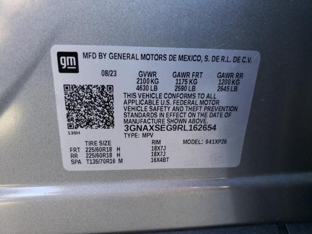 3GNAXSEG9RL162654 - 2024 CHEVROLET EQUINOX LS GRAY photo 13