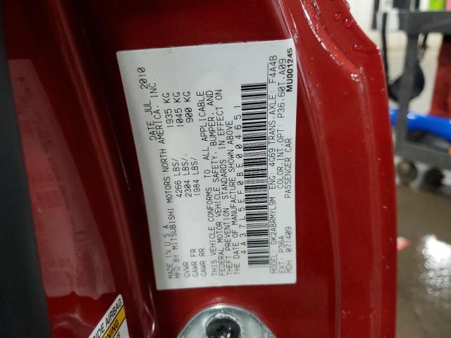 4A37L5EF0BE004651 - 2011 MITSUBISHI ECLIPSE SPYDER GS 金色 照片 12